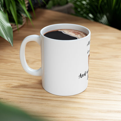 Ceramic Mug (little bit of coffee )