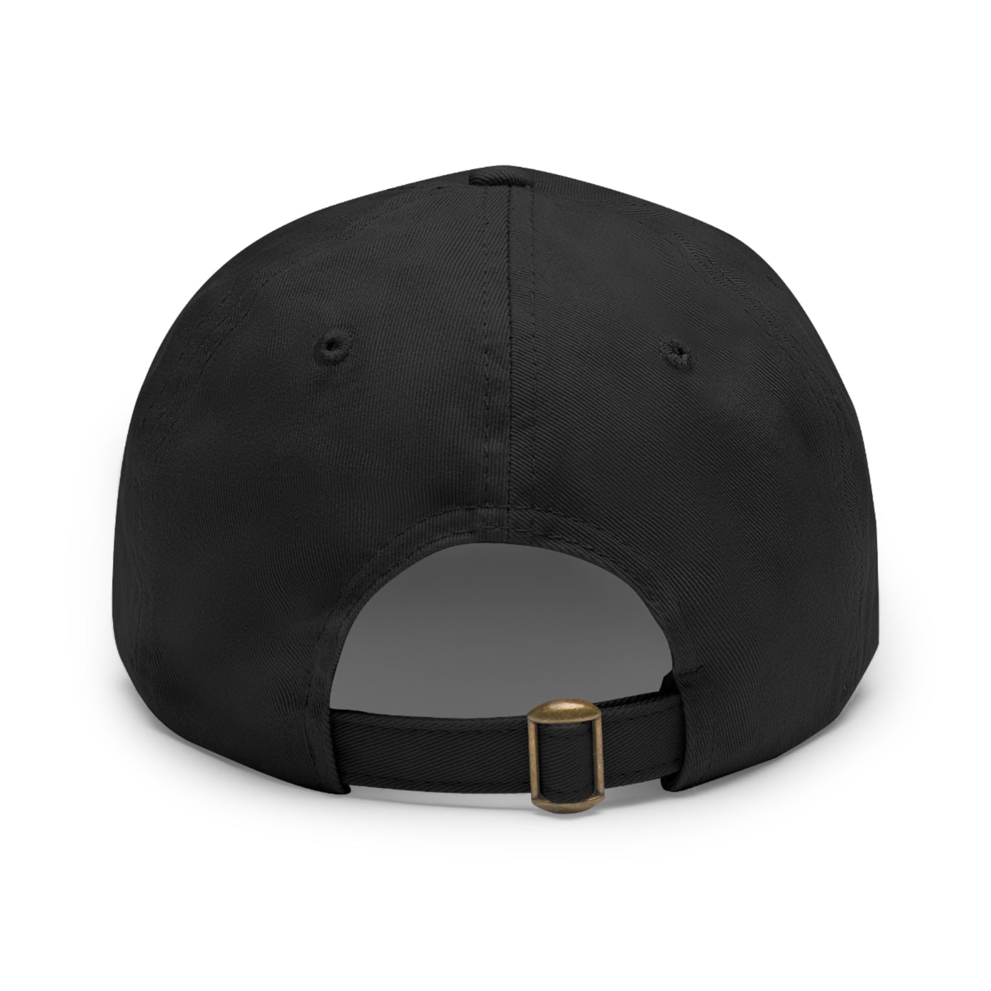 Out Fishing Dad Hat with Leather Patch (Rectangle)