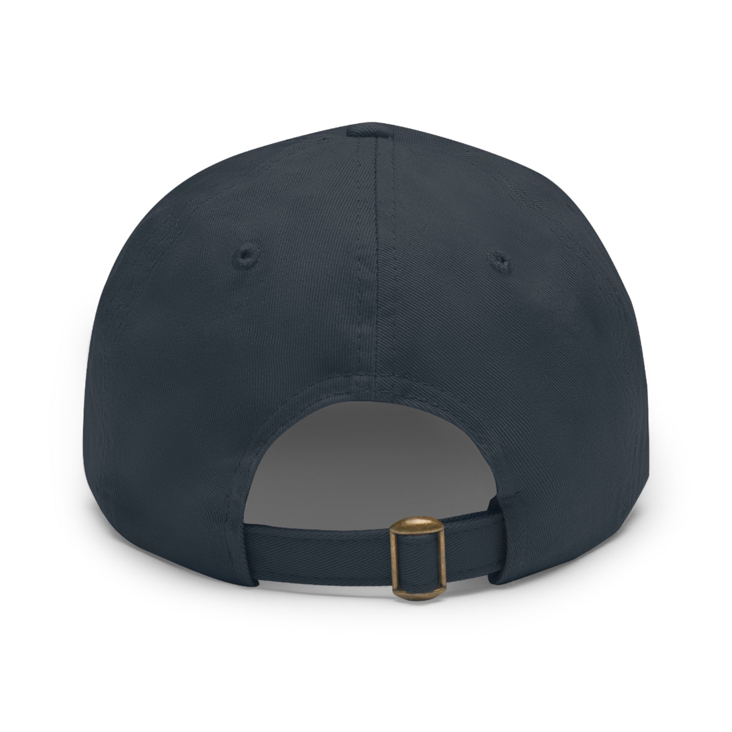 Out Fishing Dad Hat with Leather Patch (Rectangle)