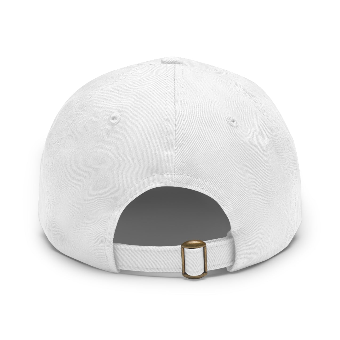 Out Fishing Dad Hat with Leather Patch (Rectangle)