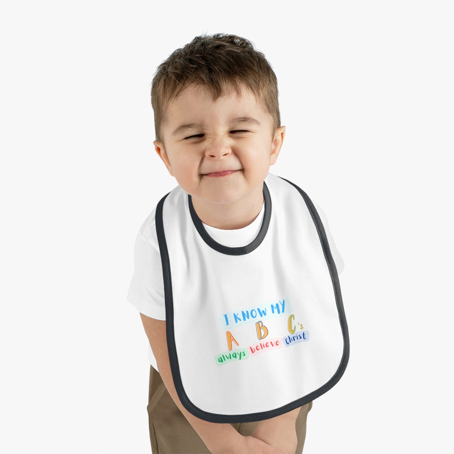 Baby Jersey Bib I KNOW MY ABC