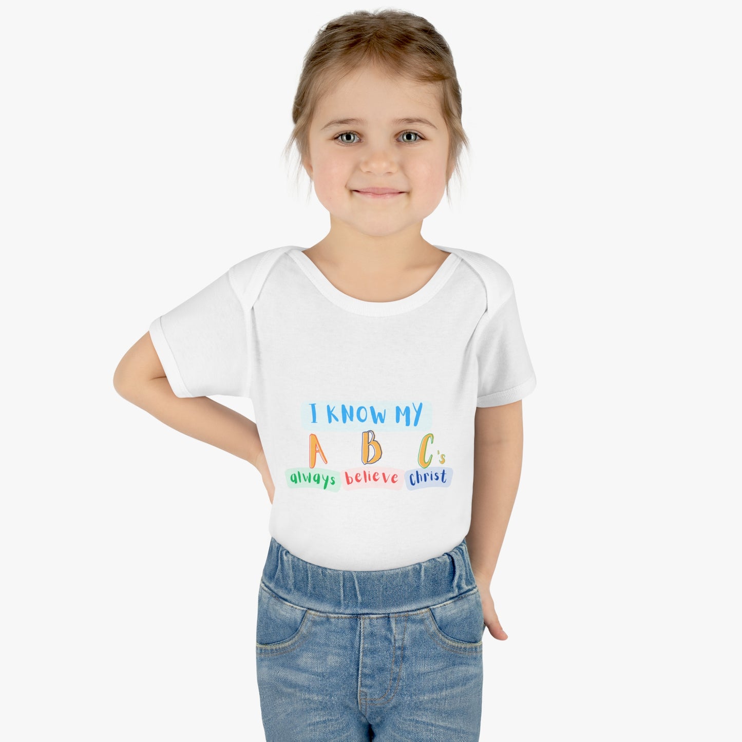 Baby Bodysuit I KNOW MY ABC