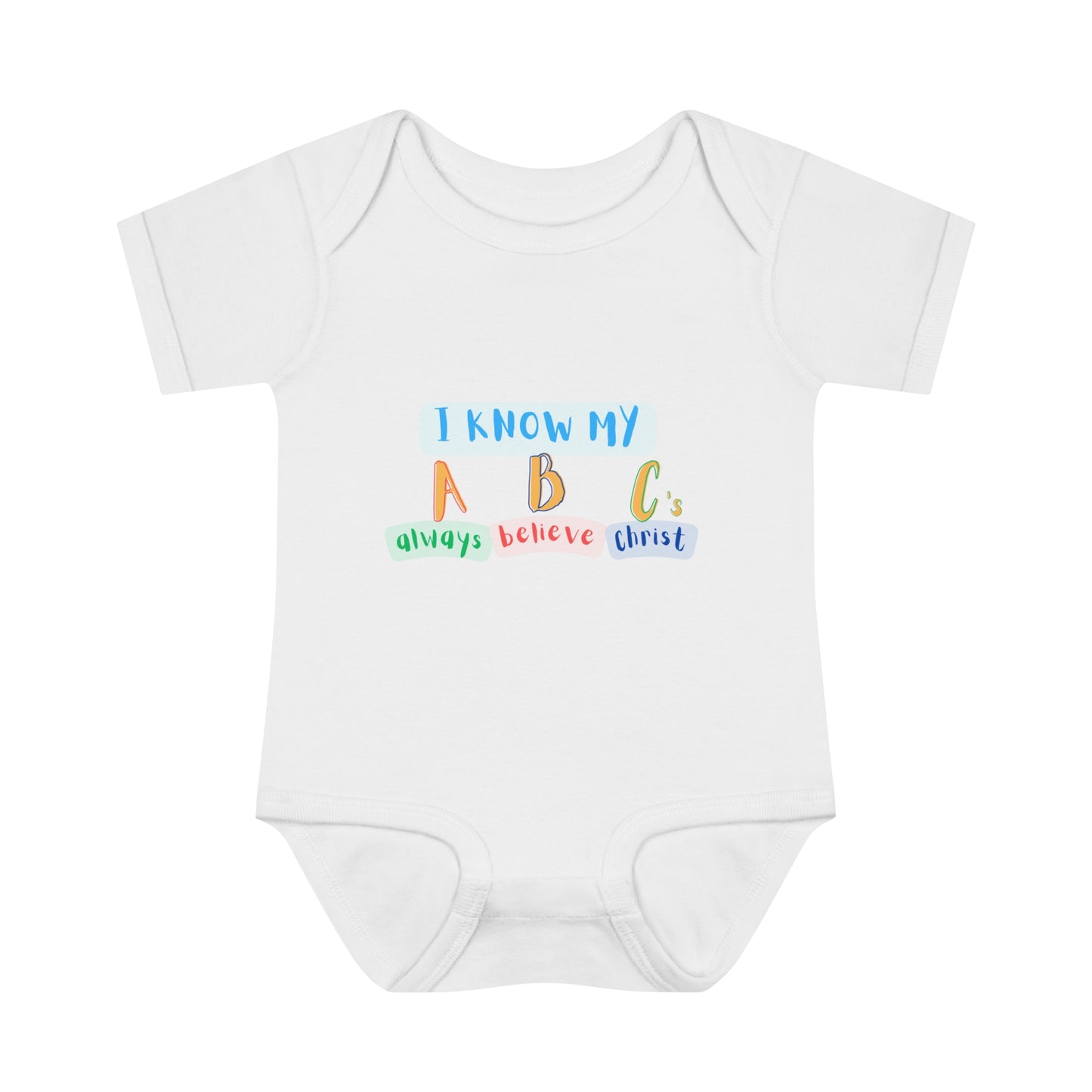 Baby Bodysuit I KNOW MY ABC