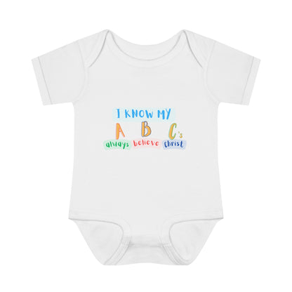 Baby Bodysuit I KNOW MY ABC