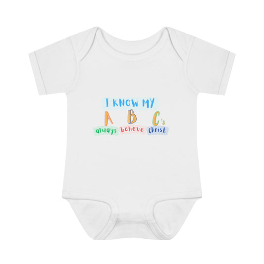 Baby Bodysuit I KNOW MY ABC