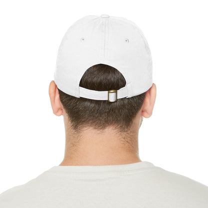 Out Fishing Dad Hat with Leather Patch (Rectangle)