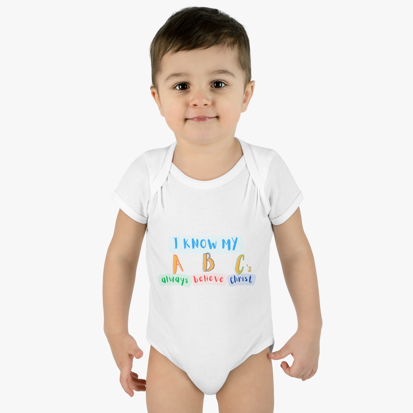 Baby Bodysuit I KNOW MY ABC